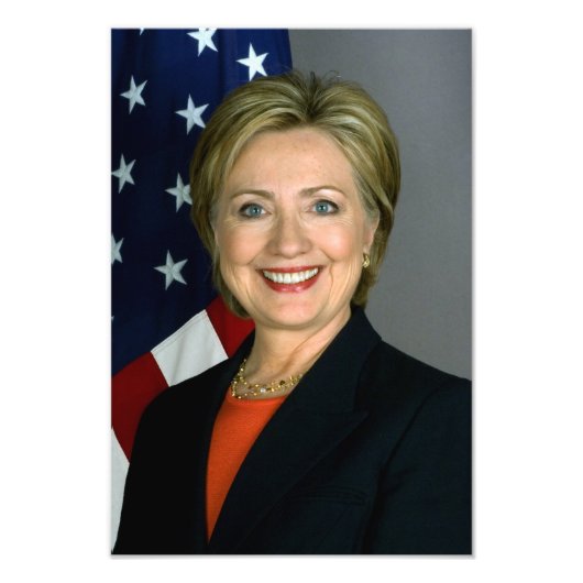 Officieel portret van Hillary Clinton Foto Afdruk (Voorkant)