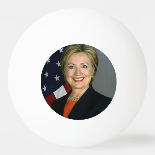 Officieel portret van Hillary Clinton Pingpongbal (Voorkant)
