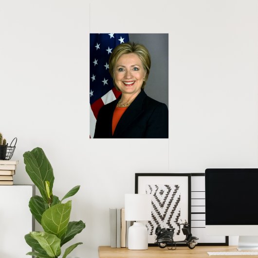 Officieel portret van Hillary Clinton Poster (Thuiskantoor)