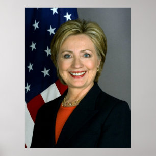 Officieel portret van Hillary Clinton Poster