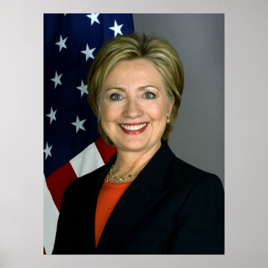 Officieel portret van Hillary Clinton Poster (Voorkant)