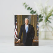 Officieel presidentieel portret Bill Clinton Briefkaart (Staand voorkant)