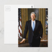 Officieel presidentieel portret Bill Clinton Briefkaart (Voorkant / Achterkant)