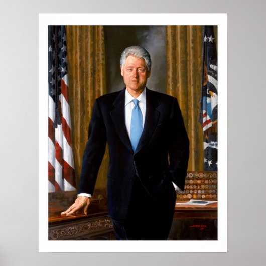 Officieel presidentieel portret Bill Clinton Poste Poster (Voorkant)