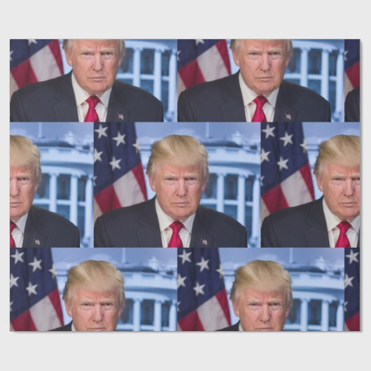 Officieel presidentieel portret van Donald Trump Cadeaupapier (Vlak)