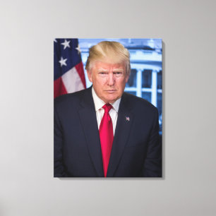 Officieel presidentieel portret van Donald Trump Canvas Afdruk