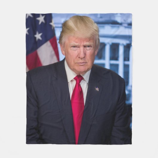 Officieel presidentieel portret van Donald Trump Fleece Deken (Voorkant)