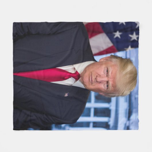 Officieel presidentieel portret van Donald Trump Fleece Deken (Voorkant (Horizontaal))