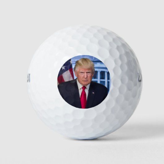 Officieel presidentieel portret van Donald Trump Golfballen (Voorkant)