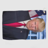 Officieel presidentieel portret van Donald Trump Golfhanddoek (Horizontaal)