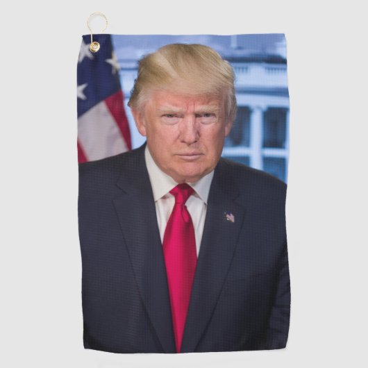 Officieel presidentieel portret van Donald Trump Golfhanddoek (Voorkant)