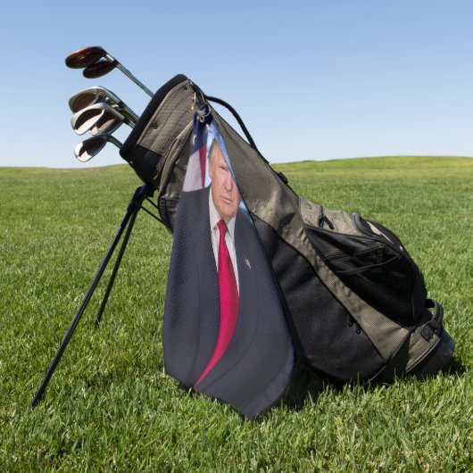 Officieel presidentieel portret van Donald Trump Golfhanddoek (Groen)