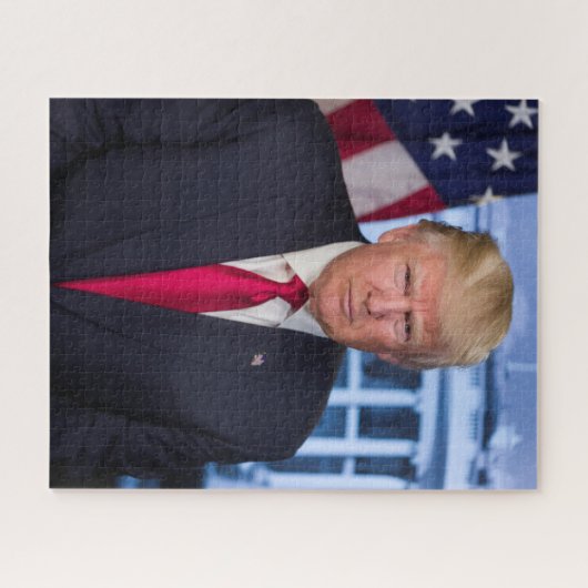 Officieel presidentieel portret van Donald Trump Legpuzzel (Horizontaal)