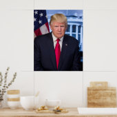 Officieel presidentieel portret van Donald Trump Poster (Keuken)