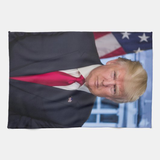 Officieel presidentieel portret van Donald Trump Theedoek (Horizontaal)