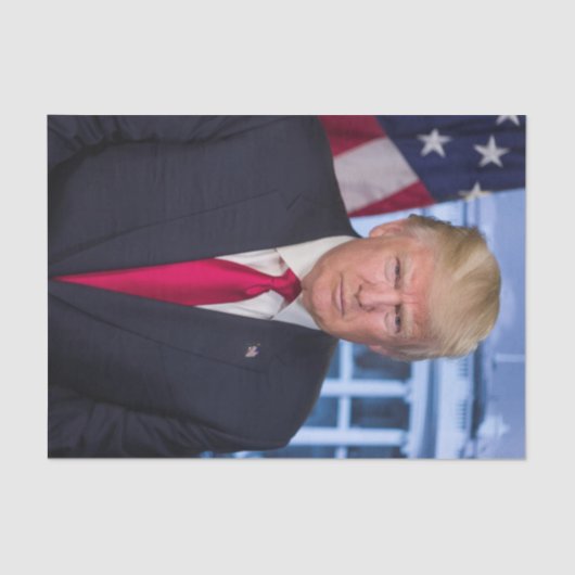 Officieel presidentieel portret van Donald Trump Tissuepapier (Voorkant)