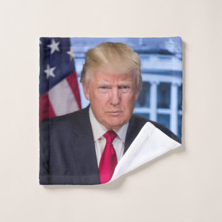 Officieel presidentieel portret van Donald Trump Washandje