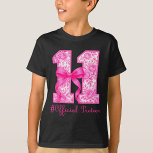 Officieel pretiener 11e verjaardag meisje roze Coq T-shirt