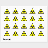 Officieel radioactief klaverbladsymbool sticker (Vel)