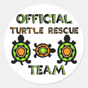 Officieel reddingsteam 1 ronde sticker