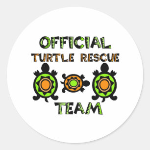 Officieel reddingsteam 1 ronde sticker