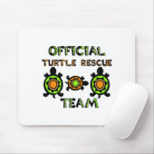 Officieel reddingsteam voor schildpadden 1 muismat (Met muis)
