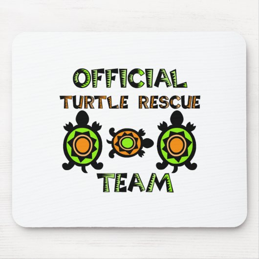 Officieel reddingsteam voor schildpadden 1 muismat (Voorkant)