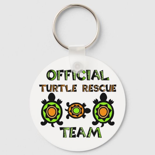 Officieel reddingsteam voor schildpadden 1 sleutelhanger (Voorkant)