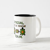 Officieel reddingsteam voor schildpadden 1 tweekleurige koffiemok (Voorkant rechts)