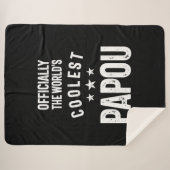 Officieel 's werelds meest koele pap | Vader Gift Sherpa Deken (Voorkant (horizontaal))