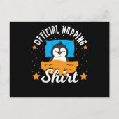 Officieel Shirt Napping Penguin Briefkaart (Voorkant)
