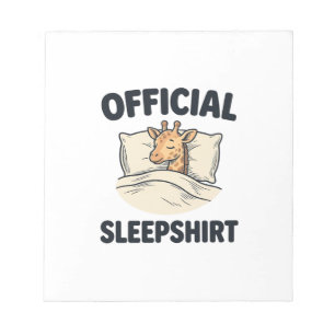 Officieel Slaaphemd Giraffe Grappig Slaap Shirt De Notitieblok
