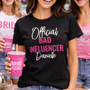 Officieel slechte invloed aangepaste vrijgezellenf t-shirt