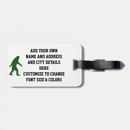 Officieel Squatch team Bagagelabel (Achterkant horizontaal)