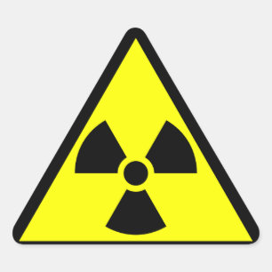 Officieel symbool voor radioactieve klaver sticker