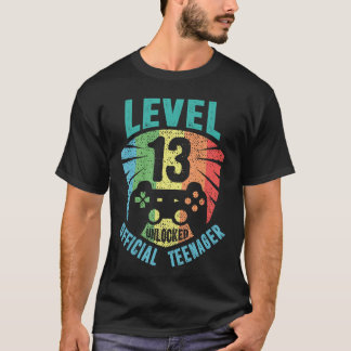 Officieel tiener 13e verjaardag Niveau 13 Ontgrend T-shirt
