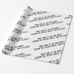 Officieel tiener 13th Dream groot Motivatie Cadeaupapier