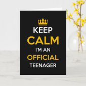 Officieel tiener cadeau kaart (Gele Bloem)