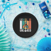 Officieel tienerniveau 13 onvergrendelde verjaarda papieren bordje (Feest)