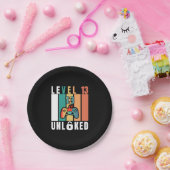 Officieel tienerniveau 13 onvergrendelde verjaarda papieren bordje (Feest)