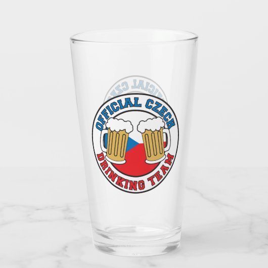 Officieel Tsjechisch Drink team Glas (Achterkant)