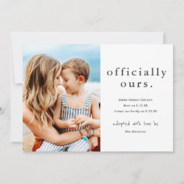 Officieel van ons Minimaal foto-adoptie Aankondiging
