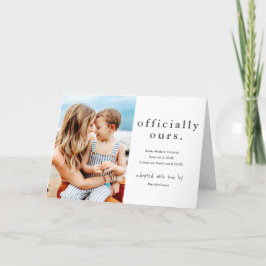 Officieel van ons Minimaal foto-adoptie Aankondiging