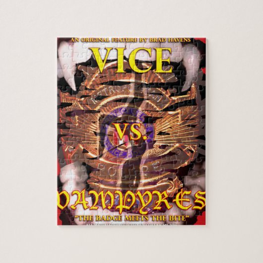 Officieel vice-Poster vs. Vampyres op een Legpuzzel (Verticaal)