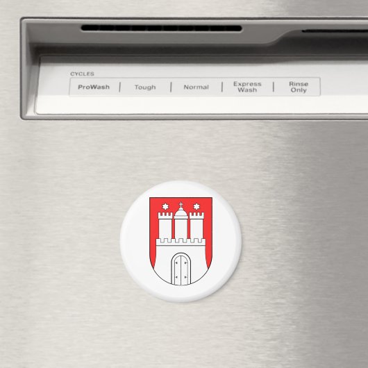 Officieel wapen: symbool Hamburg Duitsland Magneet (Insitu (Vaatwasser))