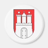 Officieel wapen: symbool Hamburg Duitsland Magneet (Voorkant)