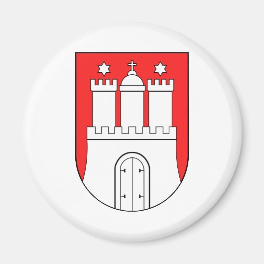 Officieel wapen: symbool Hamburg Duitsland Magneet (Voorkant)