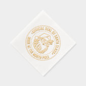 Officieel zegel van de kerstman, gemaakt op de Noo Folie Servetten (Rechts)