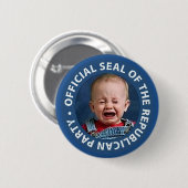 officieel zegel van de republikeinse partij ronde button 5,7 cm (Voorkant /achterkant)