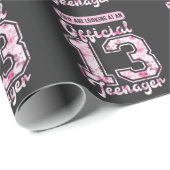 Officiële 13 tiener 13e verjaardag 13 jaar oud cadeaupapier (Rol Hoek)